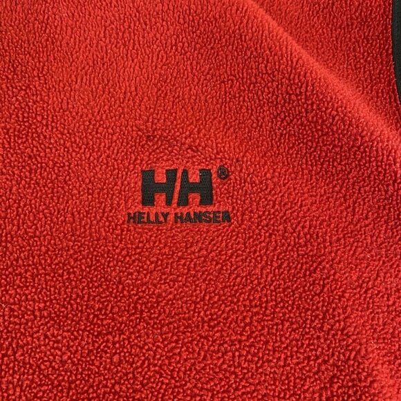Helly Hansen Fleece Vest Mens Medium Mock Neck Embroidered Logo Red - Picture 2 of 6
